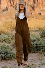 Double Take V - Neck Sleeveless Jumpsuit with Pocket - 7 Colors - Luxe Shopping