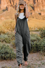 Double Take V - Neck Sleeveless Jumpsuit with Pocket - 7 Colors - Luxe Shopping