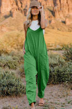 Double Take V - Neck Sleeveless Jumpsuit with Pocket - 7 Colors - Luxe Shopping