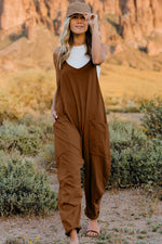 Double Take V - Neck Sleeveless Jumpsuit with Pocket - 7 Colors - Luxe Shopping