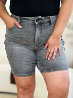 Judy Blue Full Size High Waist Washed Denim Shorts - Luxe Shopping