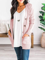 Cable-Knit Buttoned Cardigan with Pockets - 7 Colors - Luxe Shopping