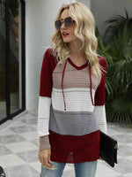 Color Block Hooded Sweater - 3 Colors - Luxe Shopping