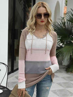 Color Block Hooded Sweater - 3 Colors - Luxe Shopping