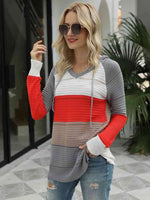 Color Block Hooded Sweater - 3 Colors - Luxe Shopping