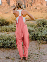 Double Take Full Size Sleeveless V-Neck Pocketed Jumpsuit - 2 Colors - Luxe Shopping