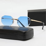 Frameless Polygon Fashion Glasses For Men And Women - 6 Colors