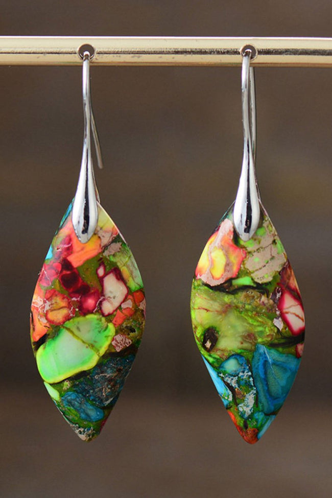 Handmade Natural Stone Dangle Earrings - 3 Colors - Luxe Shopping