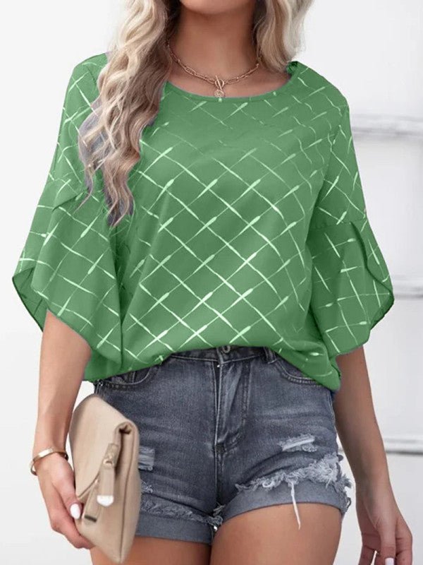 Women's Ruffle Sleeve Blouse - 6 Colors - Luxe Shopping