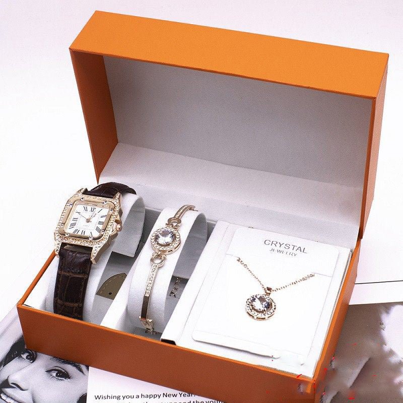 Women's Wrist Watch Set - Necklace, Bracelet, Wristwatch - 5 Colors - Luxe Shopping