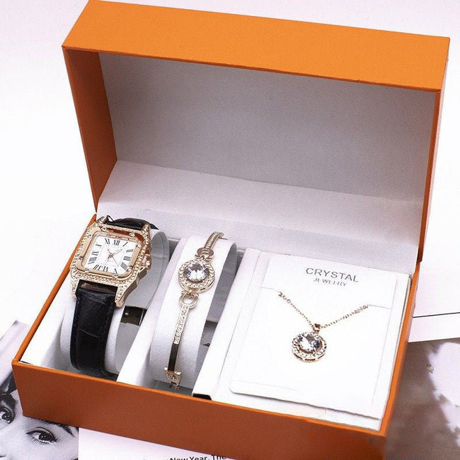 Women's Wrist Watch Set - Necklace, Bracelet, Wristwatch - 5 Colors - Luxe Shopping